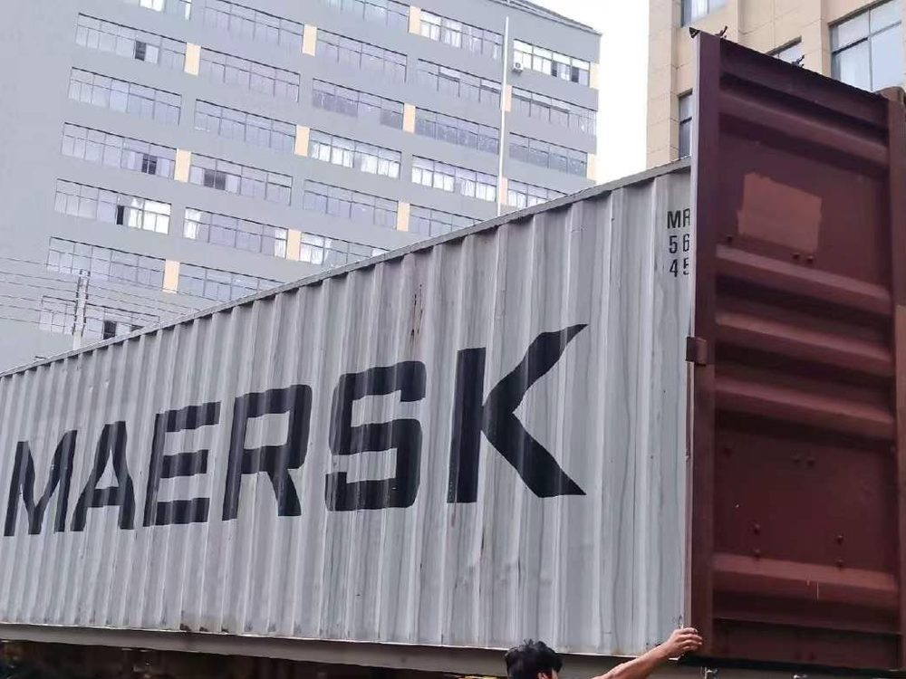 Container arriving at the warehouse